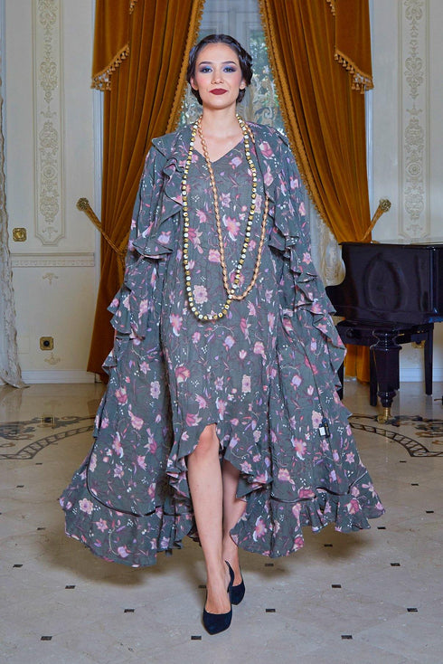 Rochie si jacheta  voal de lana  Liza Panait Liza Panait Online Boutique